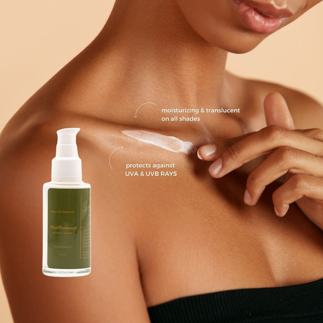 NEW Plant Sunscreen w/Zinc Oxide - Now Silkier, More Hydrating, w/ A Glossy Finish - 50ML