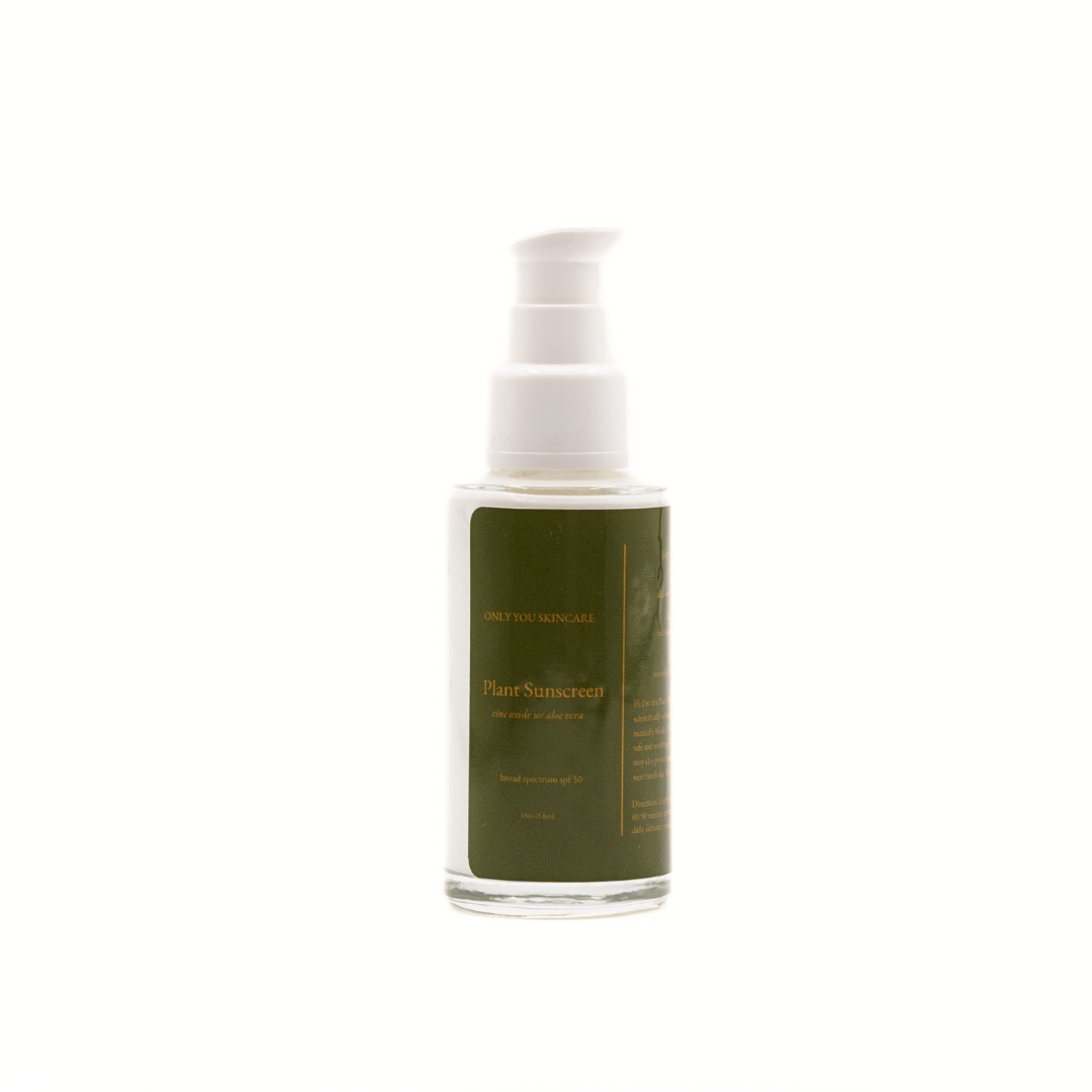 NEW Plant Sunscreen w/Zinc Oxide - Now Silkier, More Hydrating, w/ A Glossy Finish - 50ML