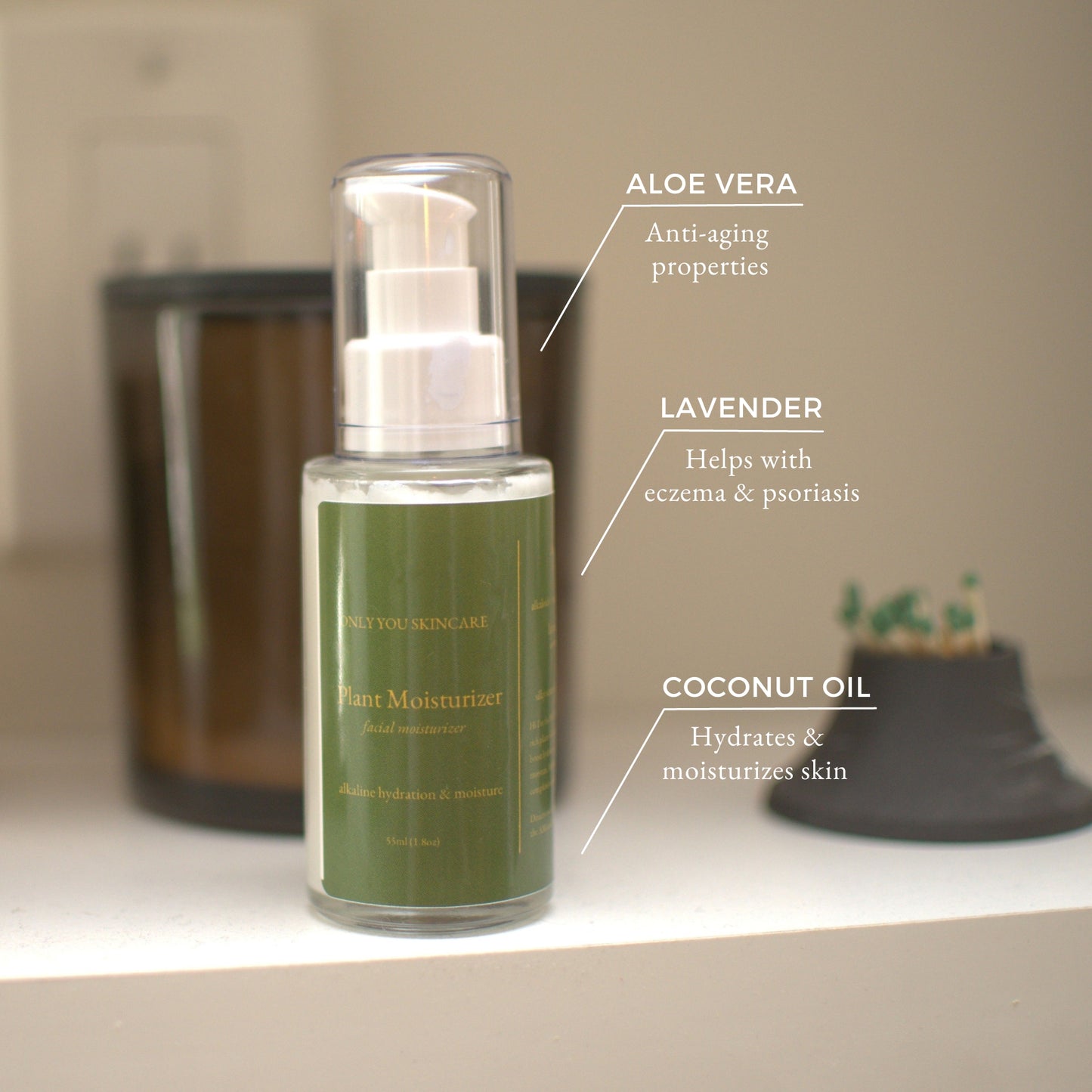Plant Moisturizer w/SPF - 55ML